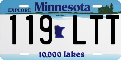 MN license plate 119LTT