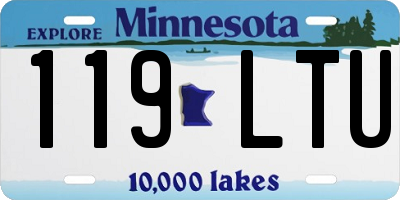 MN license plate 119LTU