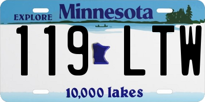 MN license plate 119LTW