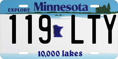 MN license plate 119LTY