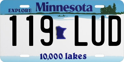 MN license plate 119LUD