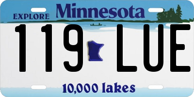 MN license plate 119LUE