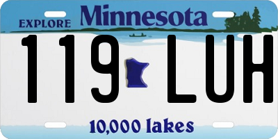 MN license plate 119LUH