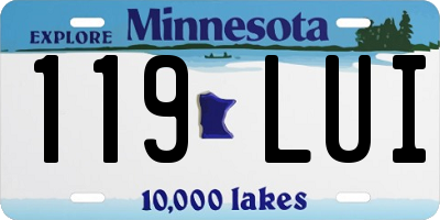 MN license plate 119LUI