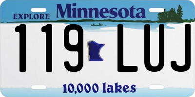 MN license plate 119LUJ