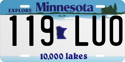MN license plate 119LUO