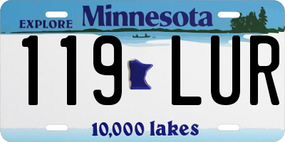 MN license plate 119LUR