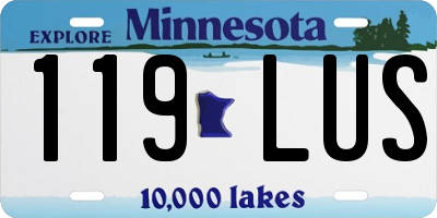 MN license plate 119LUS