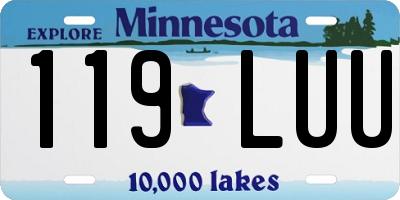 MN license plate 119LUU