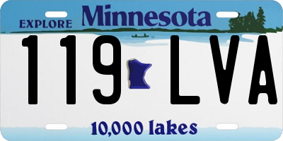 MN license plate 119LVA