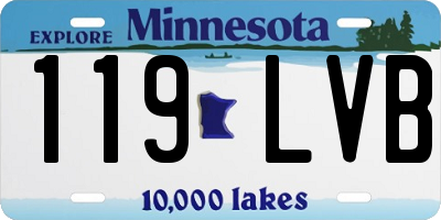 MN license plate 119LVB