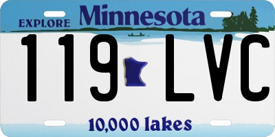 MN license plate 119LVC