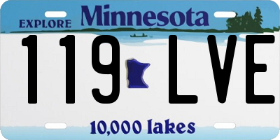 MN license plate 119LVE