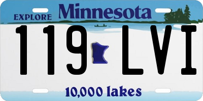 MN license plate 119LVI
