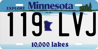 MN license plate 119LVJ