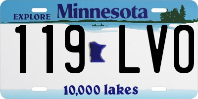 MN license plate 119LVO