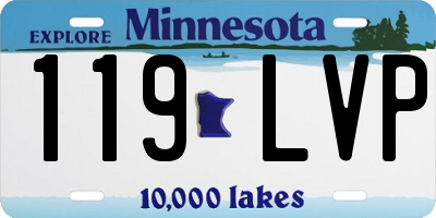 MN license plate 119LVP