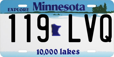 MN license plate 119LVQ