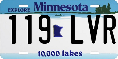 MN license plate 119LVR