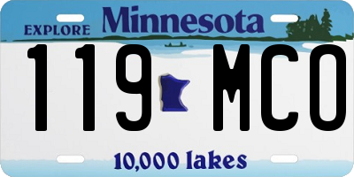 MN license plate 119MCO