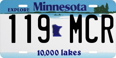MN license plate 119MCR