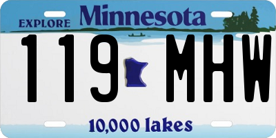 MN license plate 119MHW