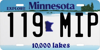 MN license plate 119MIP