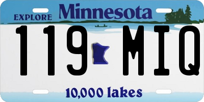 MN license plate 119MIQ