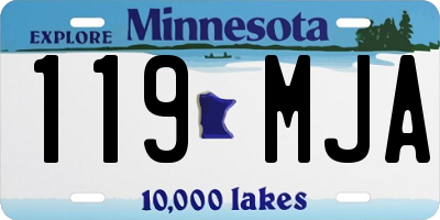 MN license plate 119MJA