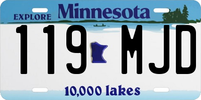 MN license plate 119MJD