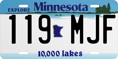 MN license plate 119MJF