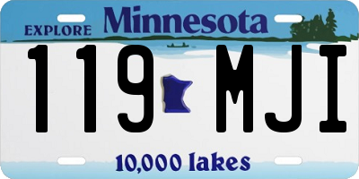 MN license plate 119MJI