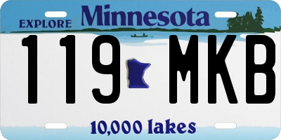 MN license plate 119MKB