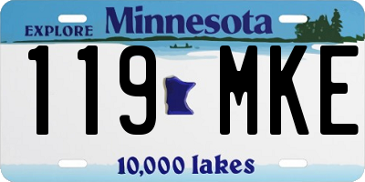 MN license plate 119MKE