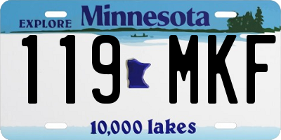 MN license plate 119MKF