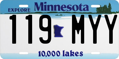 MN license plate 119MYY