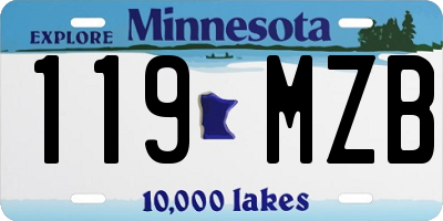 MN license plate 119MZB