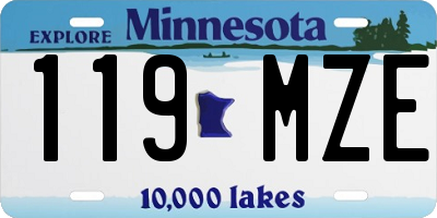 MN license plate 119MZE