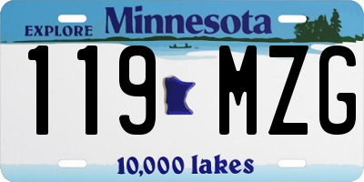 MN license plate 119MZG