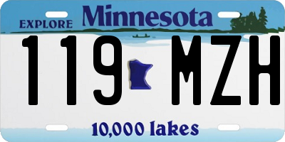 MN license plate 119MZH
