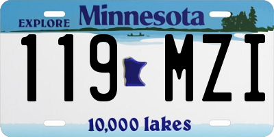 MN license plate 119MZI