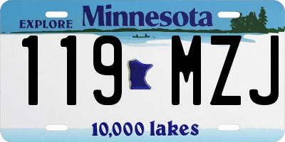 MN license plate 119MZJ
