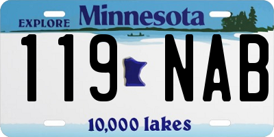 MN license plate 119NAB