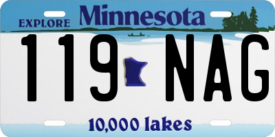 MN license plate 119NAG