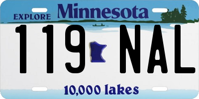 MN license plate 119NAL