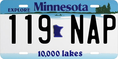 MN license plate 119NAP
