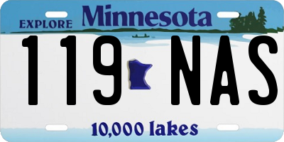 MN license plate 119NAS