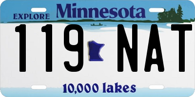 MN license plate 119NAT