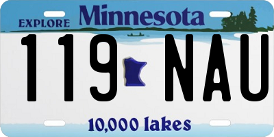 MN license plate 119NAU