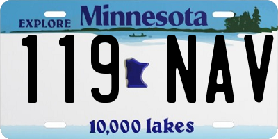 MN license plate 119NAV
